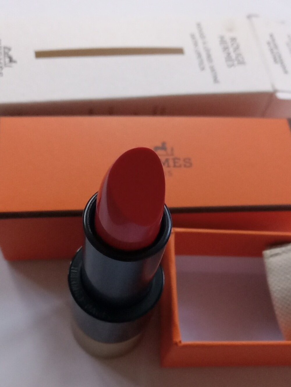 Hermès Rouge Satin Lipstick - Rouge Casaque - Picture 6 of 7